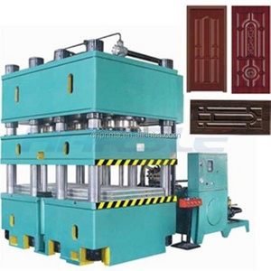 2000T hydraulic metal door embossing press, H frame door press machine with patterns