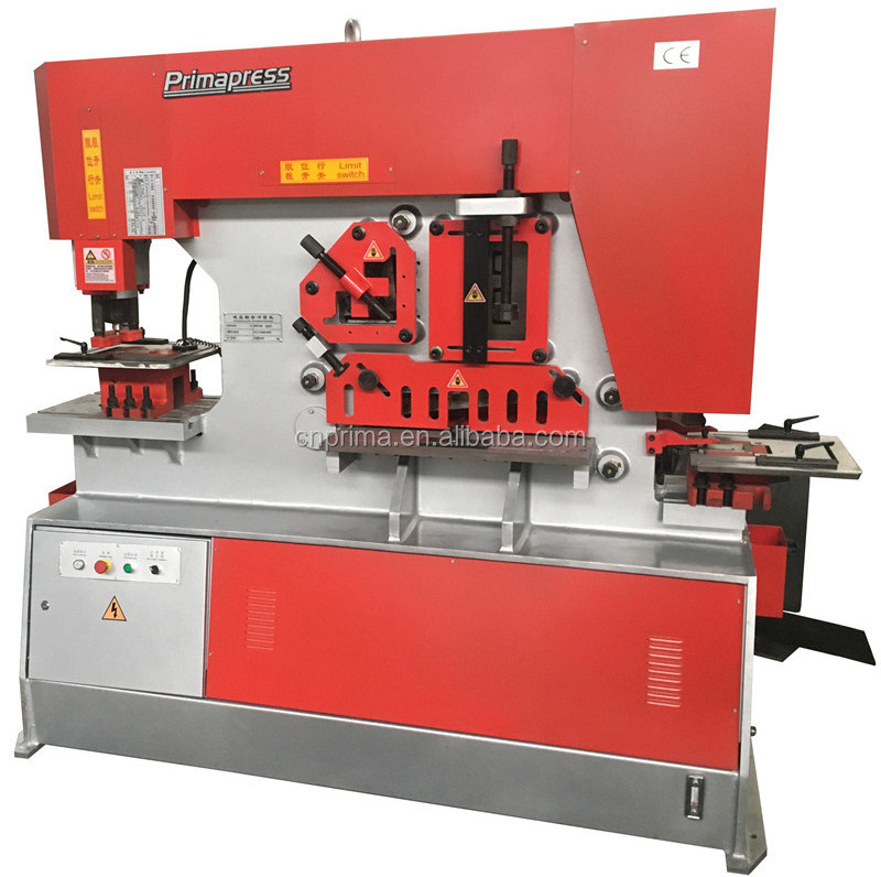 Automatic 90 tons hydraulic stainless steel bar ironworker machine/punching iron worker machine