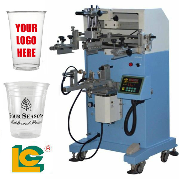 Paper Cups Screen Printers Glass Bottle Screen Printing machine For Jars Tubes Cans