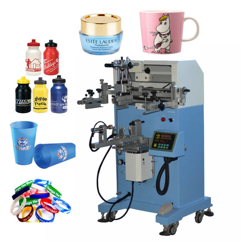 Paper Cups Screen Printers Glass Bottle Screen Printing machine For Jars Tubes Cans