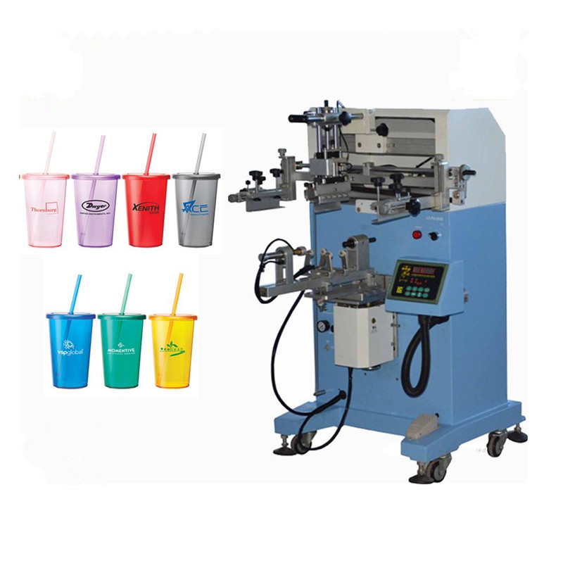 Hot Sale Plane Round surface cup screen printing machine for paper cups