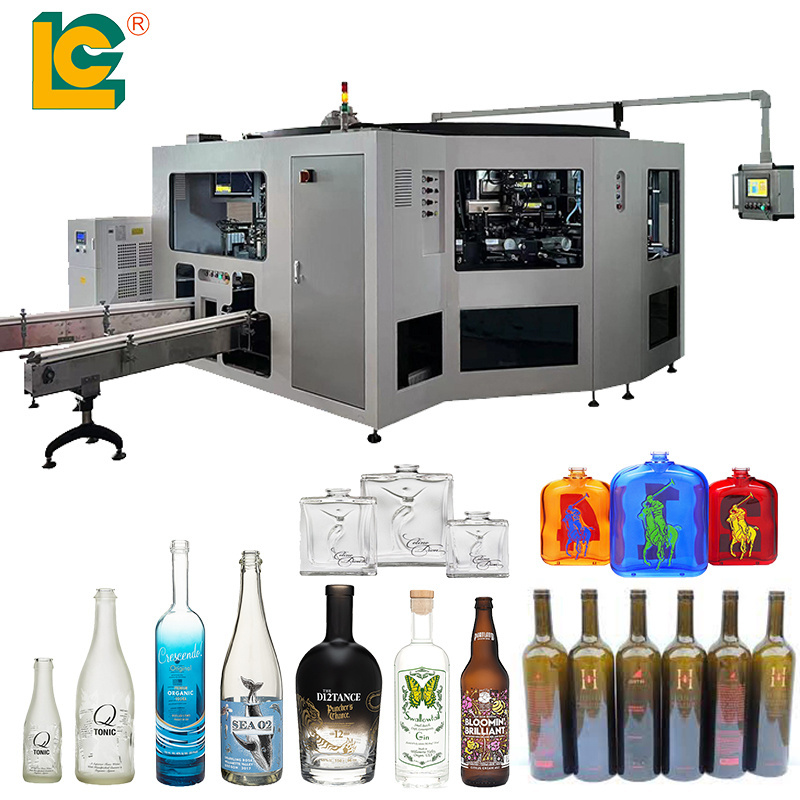 LC Brand 4 Colors CNC Full Auto Servo Glass Bottle Screen Printing Machine glass bottle Silk Screen Press with CCD