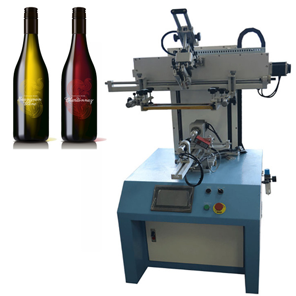 LC glass bottles logo PLC servo system screen printer machine bottle print machine with color sensor for plastic cup