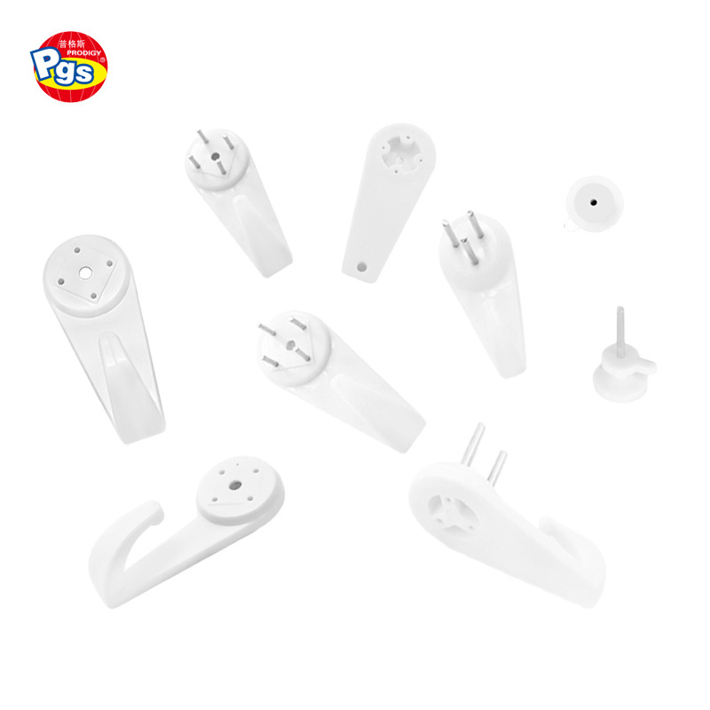 ABS Wall Hooks with Metal Nails Multifunction Ceramic Clothing Hook for Hanging Clothes