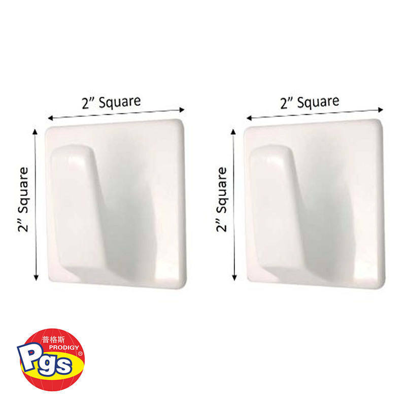 Prodigy Heavy Duty White Wall Hooks Plastic Adhesive Hooks Hooks For Hanging Jewelry