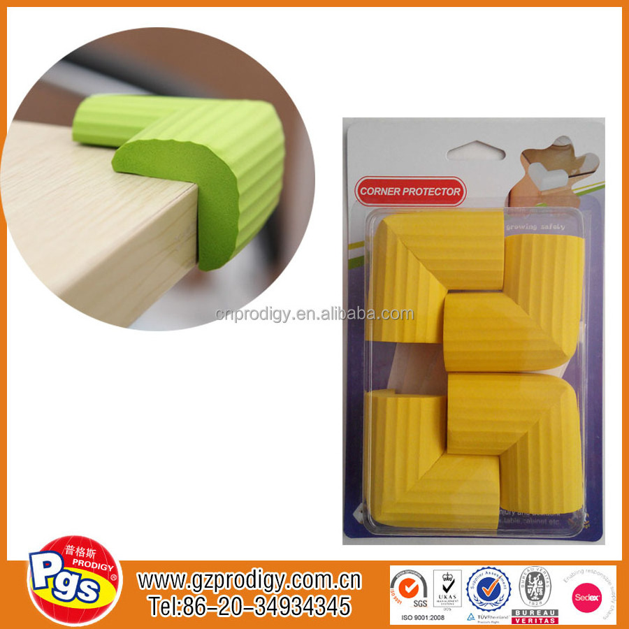 Sharp plastic corner protectors glass table rubber bumpers