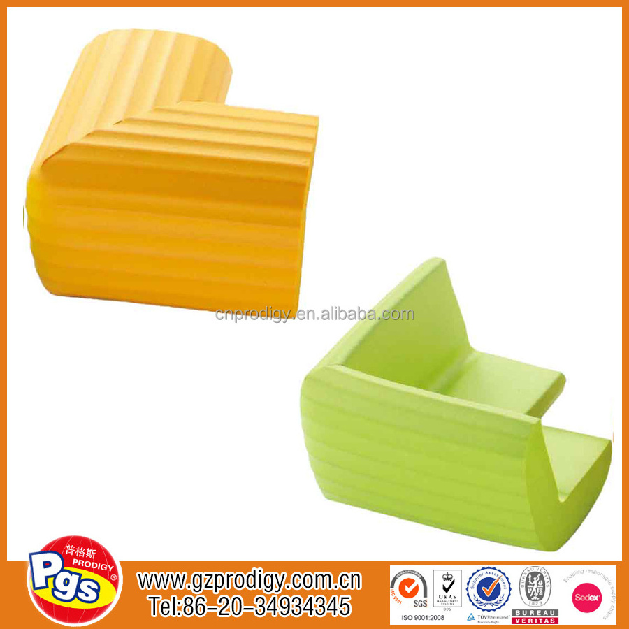 Sharp plastic corner protectors glass table rubber bumpers