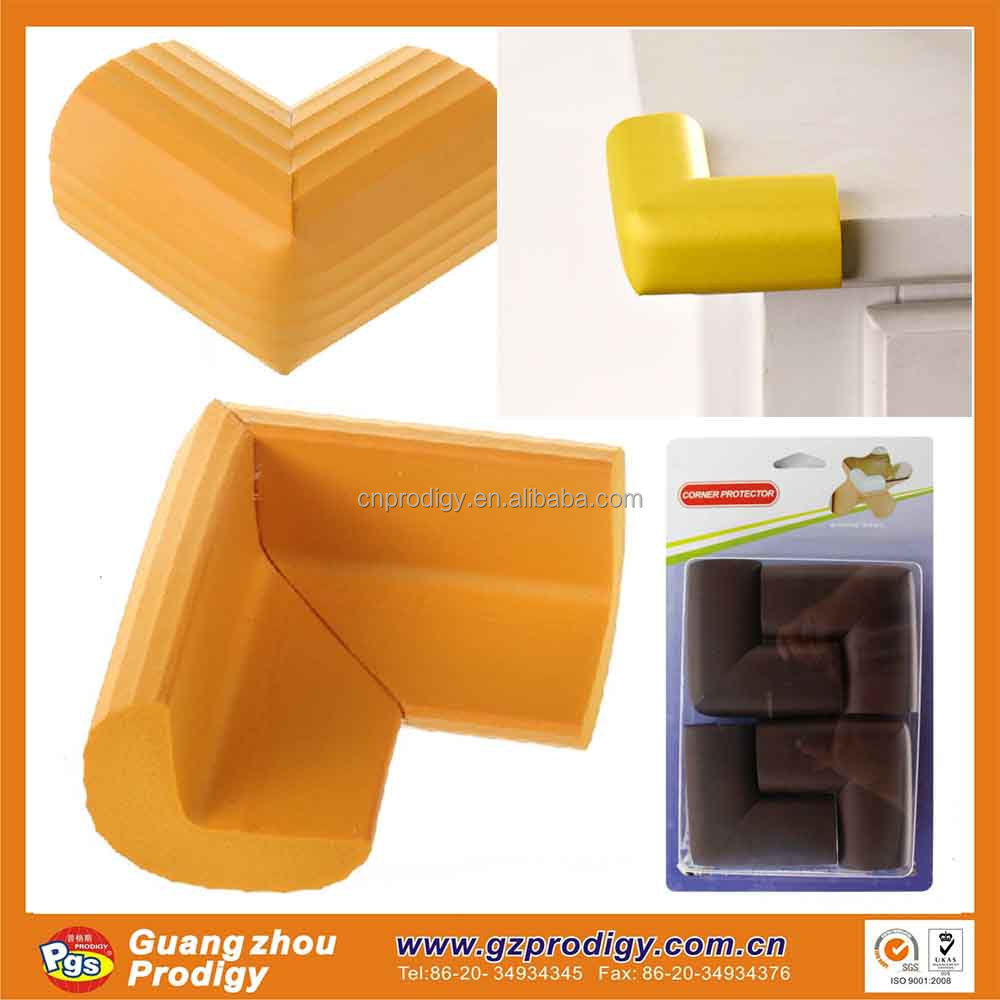 Sharp plastic corner protectors glass table rubber bumpers