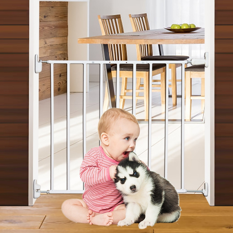 Tall metal walk through baby gate easy open baby gate extra tall