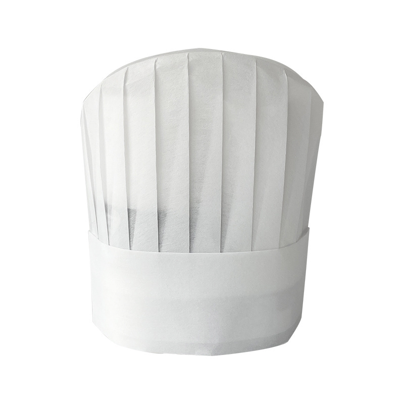 Disposable professional tiny mini non woven waterproof cooking  round top white chef cap kitchen hat all adult for chef hat 2021