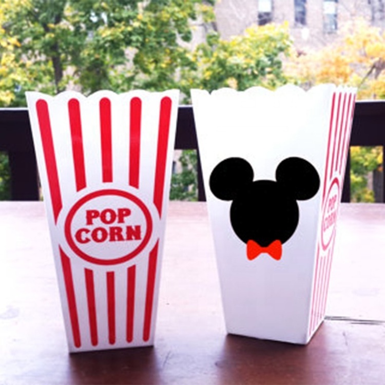 Square plastic popcorn tub High quality plastic popcorn serving bowl