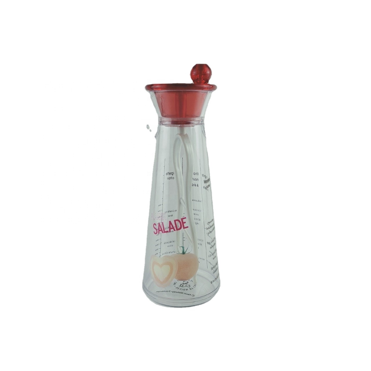 Personalized Plastic Salad Dressing Maker and Mixer Bottle