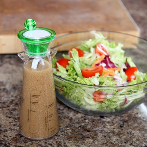 Personalized Plastic Salad Dressing Maker and Mixer Bottle