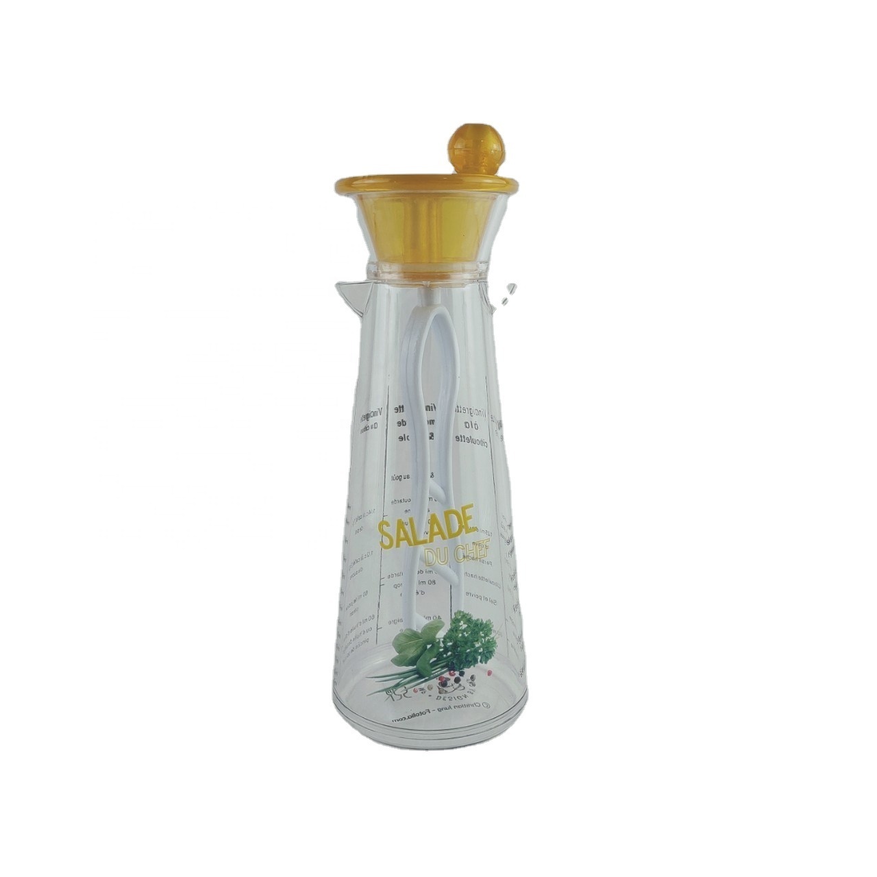 Personalized Plastic Salad Dressing Maker and Mixer Bottle