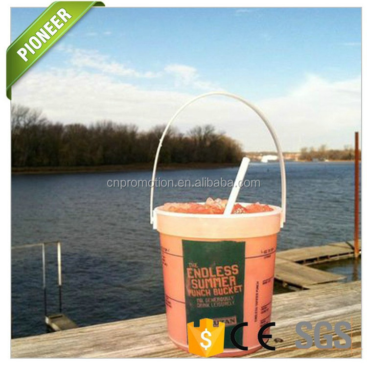 Plastic 32oz buckets Cruzan. Rum Plastic Beach Bucket drinking cup