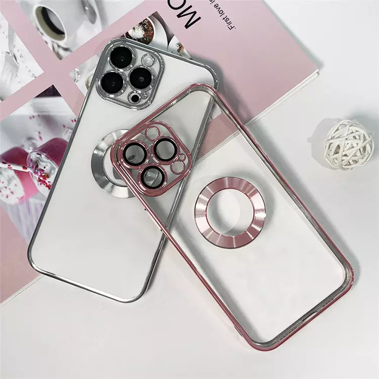 For iPhone 14 13 Pro Luxury Plating Silicon Phone Case Clear Cover for iPhone 12 Gold Plated Electroplated Soft Case For iPhone