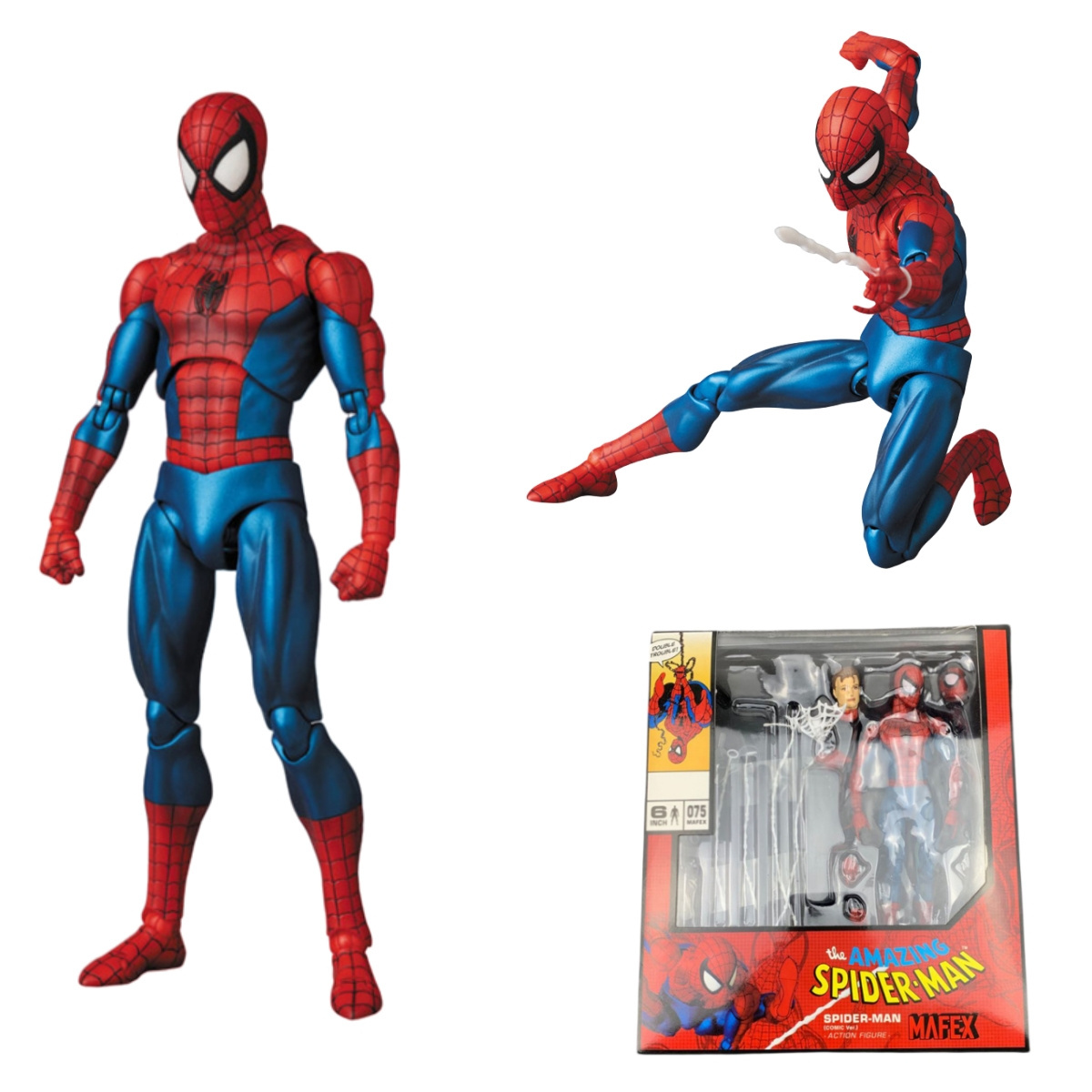 High quality Marvels derivatives Resin Crafts kids toys hobbies PVC Action Figures spiderman MAFEX 075