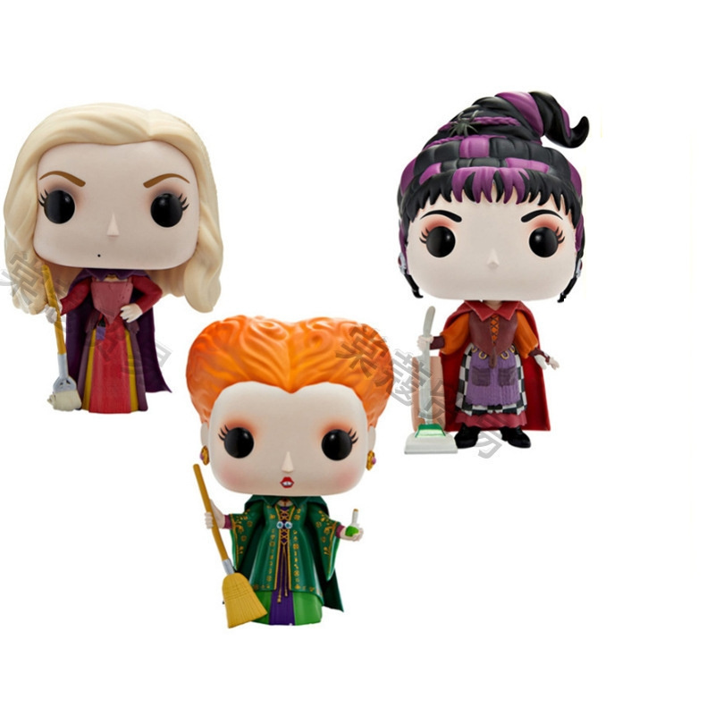 Hocus Pocus Vinyl Gift Crafts sets Action Figures kids Toys Q version Funkos Pop Cartoon Character