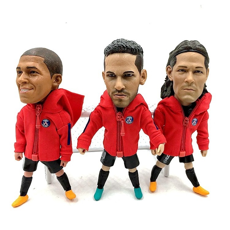 13cm Messi Mbappe CR Figure Statues Toys world football cup stars Kid Action Figures collectable