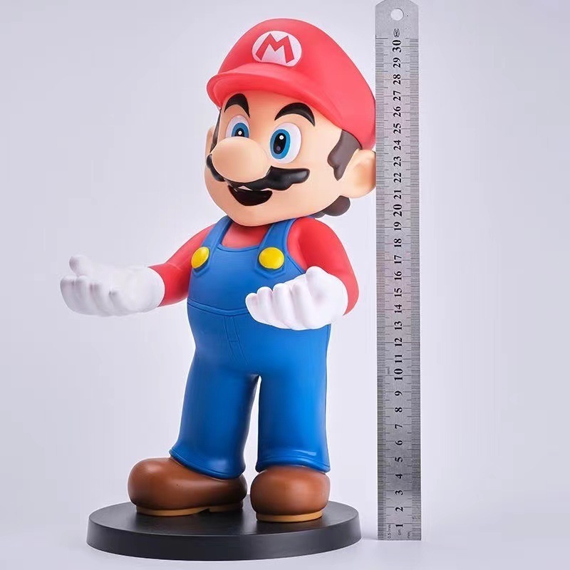 31cm Game Toy Supers Mario Action Figures Doll Statue Resin Cartoon For Sale Phone Bracket juguetes