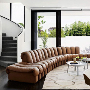 Modern Living Room 'Snake' Sectional Sofa Snake-Shaped Sofas Combination S Shape Free Combination Fabric Leather Sofas