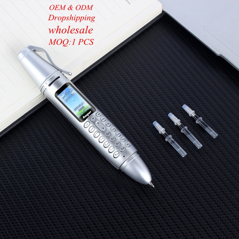 Multifunctional Remote Noise Reduction Back-clip Recording Pen AK007 Mobile Phone Dual SIM 0.96 inch Color Screen Mini Phone