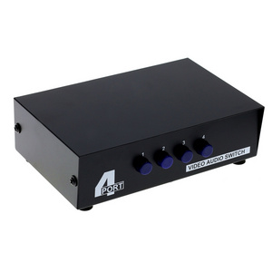 Wholesale Black Lightweight Mini 4 Port Input 1 Output Audio Video AV RCA Switch Box