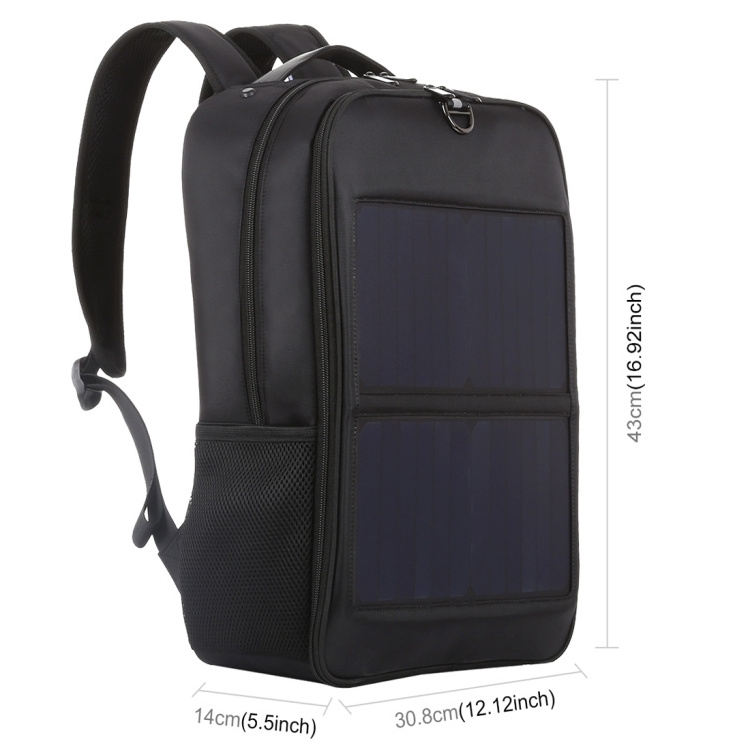 Manufacturer Original HAWEEL 14W Solar Panel Power Backpack High-quality Laptop Bag with Handle&5V / 2.1A Max USB Charging Port