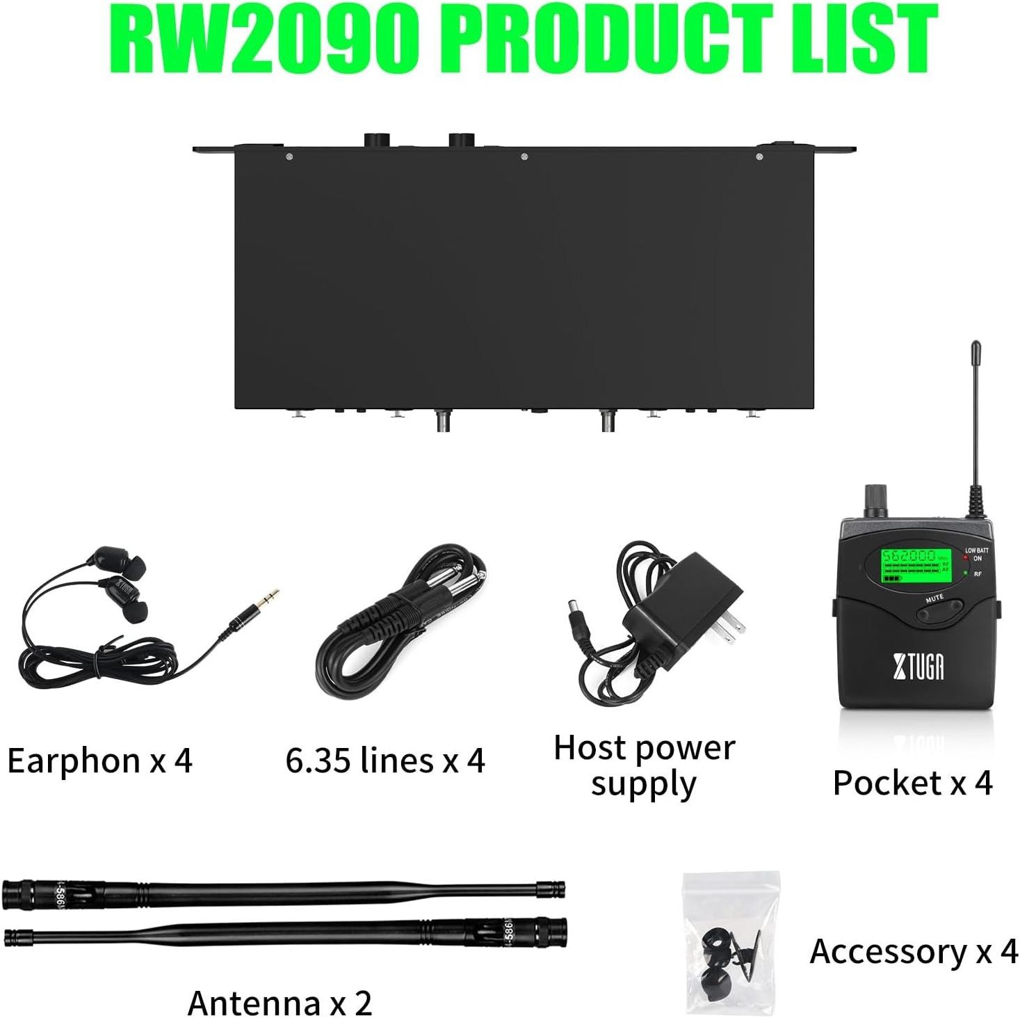 Factory Price XTUGA RW2090 China Wholesale Headset Microphone Cheap In Ear Monitor System