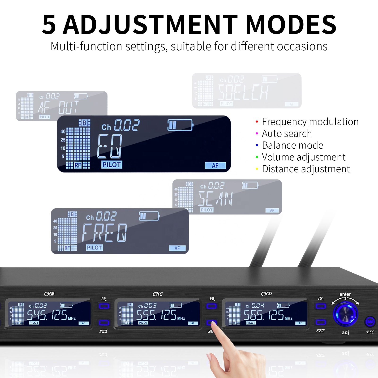 Dropshipping Xtuga Dual Mode UHF Switch True Diversity System 4 Handheld Microphone Wireless Mic