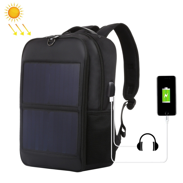 Manufacturer Original HAWEEL 14W Solar Panel Power Backpack High-quality Laptop Bag with Handle&5V / 2.1A Max USB Charging Port