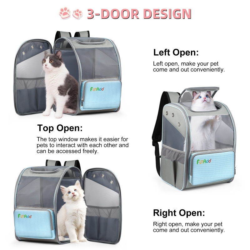 Wholesale Pets' Backpacks Breathable Pet Carrier Bag Outdoor Dual Shoulders Cat Pet Carry Bag