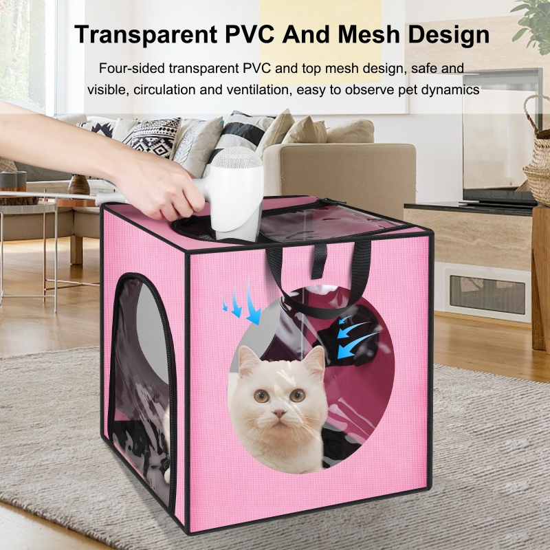 Dropshipping&Wholesale FUNADD Pet Bath Drying Box Portable Dryer Cage Folding Cat Cage