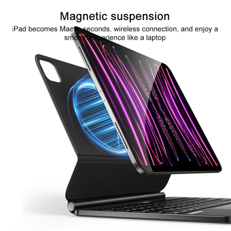 High Quality For iPad Pro 12.9 2018-2022 MOMAX KB6 Mag Link 10M Wireless Floating Waterproof Magnetic Keyboard Protective Case