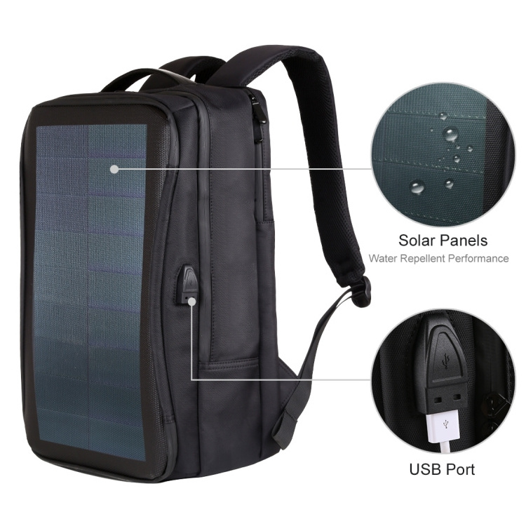 New Arrivals  HAWEEL Flexible Solar Panel 12W Power Backpack Laptop Bag with Handle and USB Charging Port outdoor backpack