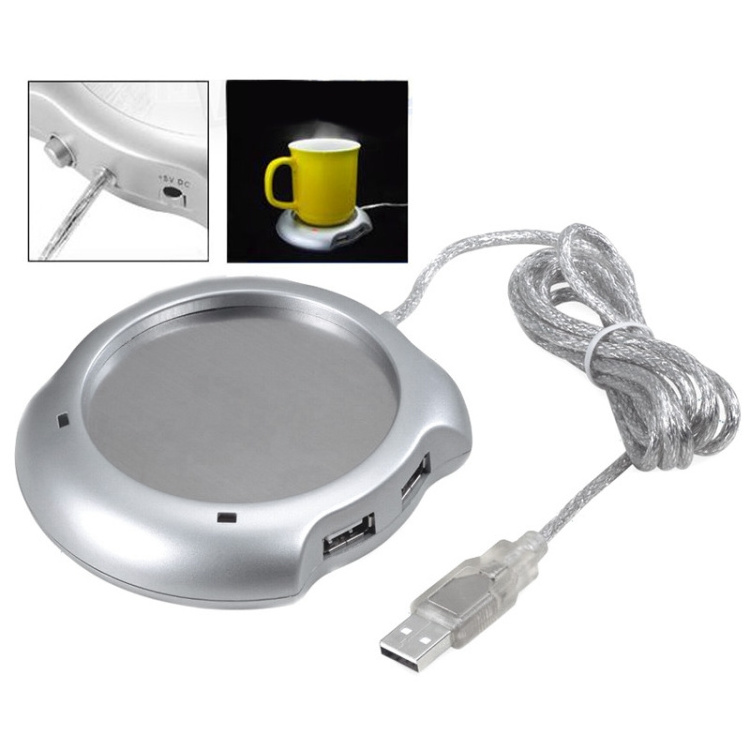 Wholesale Hot Sale 4 Ports USB HUB Portable USB Power Cable Desktop Mug Cup Warmer Tea Coffee Drinks Heating Mat Pad