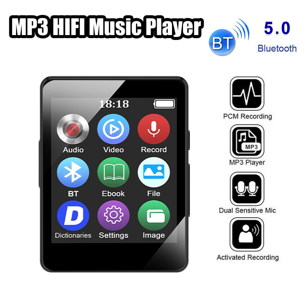 High Quality MP3 Music Player Portable 1.8inch Touch Screen Ebook Recorder MP4B FM Radio 128GB 200mah Walkman