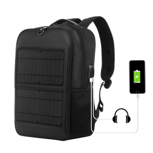 Cheap Wholesale HAWEEL 14W Solar Panel Power Backpack Laptop Bag With Handle And 5V / 2.1A Max USB Charging Port