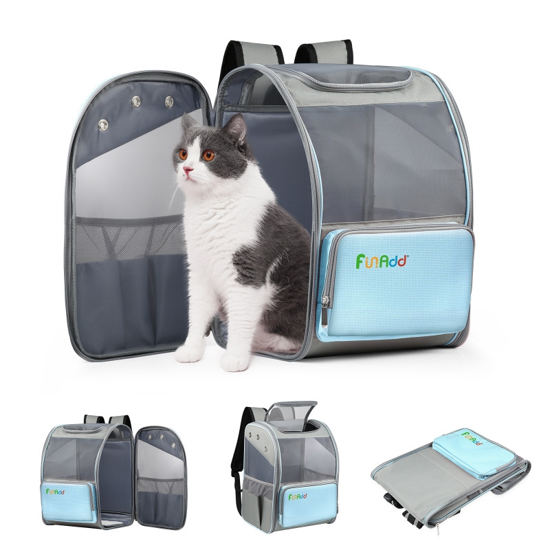 Wholesale Pets' Backpacks Breathable Pet Carrier Bag Outdoor Dual Shoulders Cat Pet Carry Bag