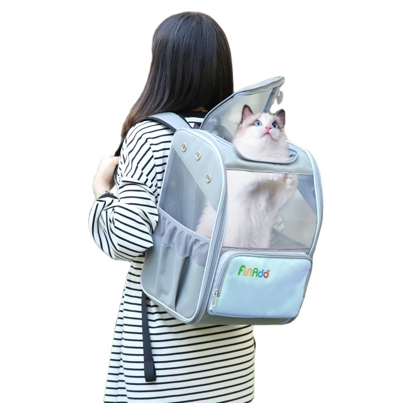 Wholesale Pets' Backpacks Breathable Pet Carrier Bag Outdoor Dual Shoulders Cat Pet Carry Bag