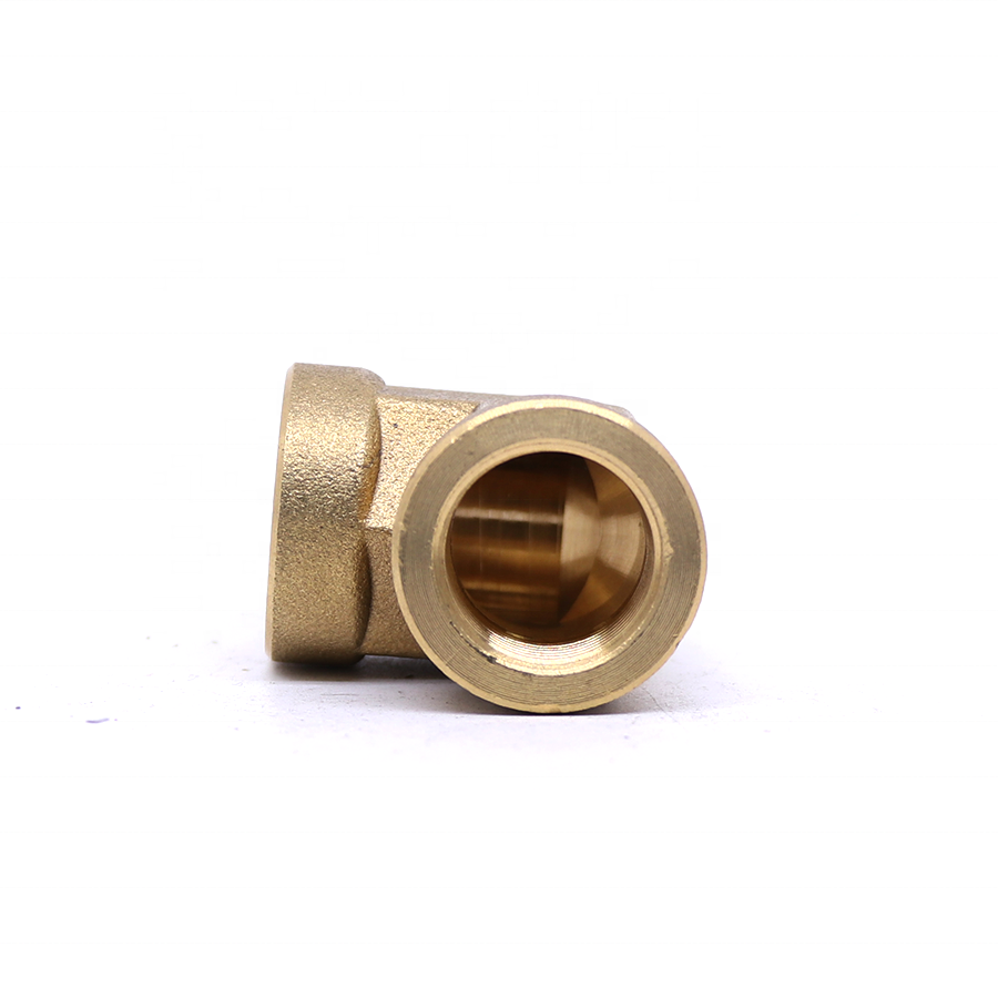 Key Forward Brass hose fittings NPT 1/2 1/8 1/4 3/8 90-degree elbow female double head brass fittings copper pipe joint