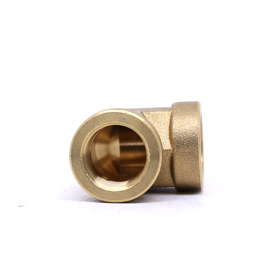 Key Forward Brass hose fittings NPT 1/2 1/8 1/4 3/8 90-degree elbow female double head brass fittings copper pipe joint