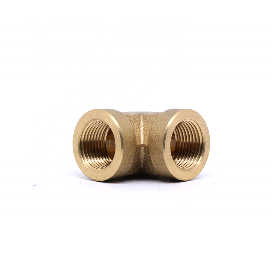 Key Forward Brass hose fittings NPT 1/2 1/8 1/4 3/8 90-degree elbow female double head brass fittings copper pipe joint