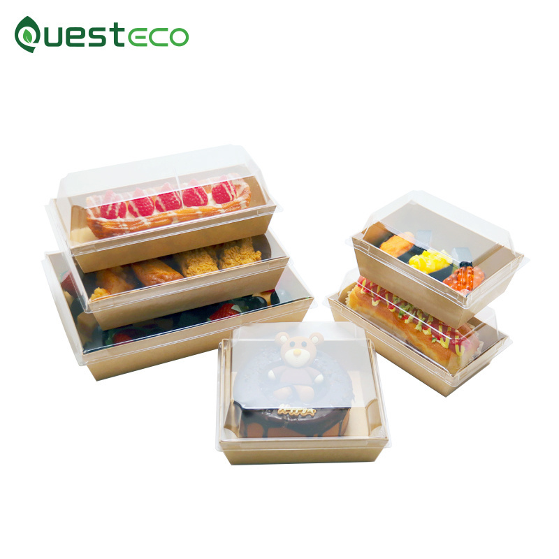 Custom Disposable Packing Cardboard Japanese Food Paper Container Take Out Delivery To Go Sushi Takeaway Box