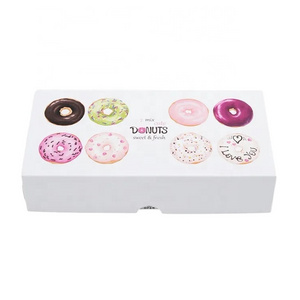 Custom disposable food grade boxes wedding cake box kraft donut paper foldable mochinut packaging box for doughnut donut