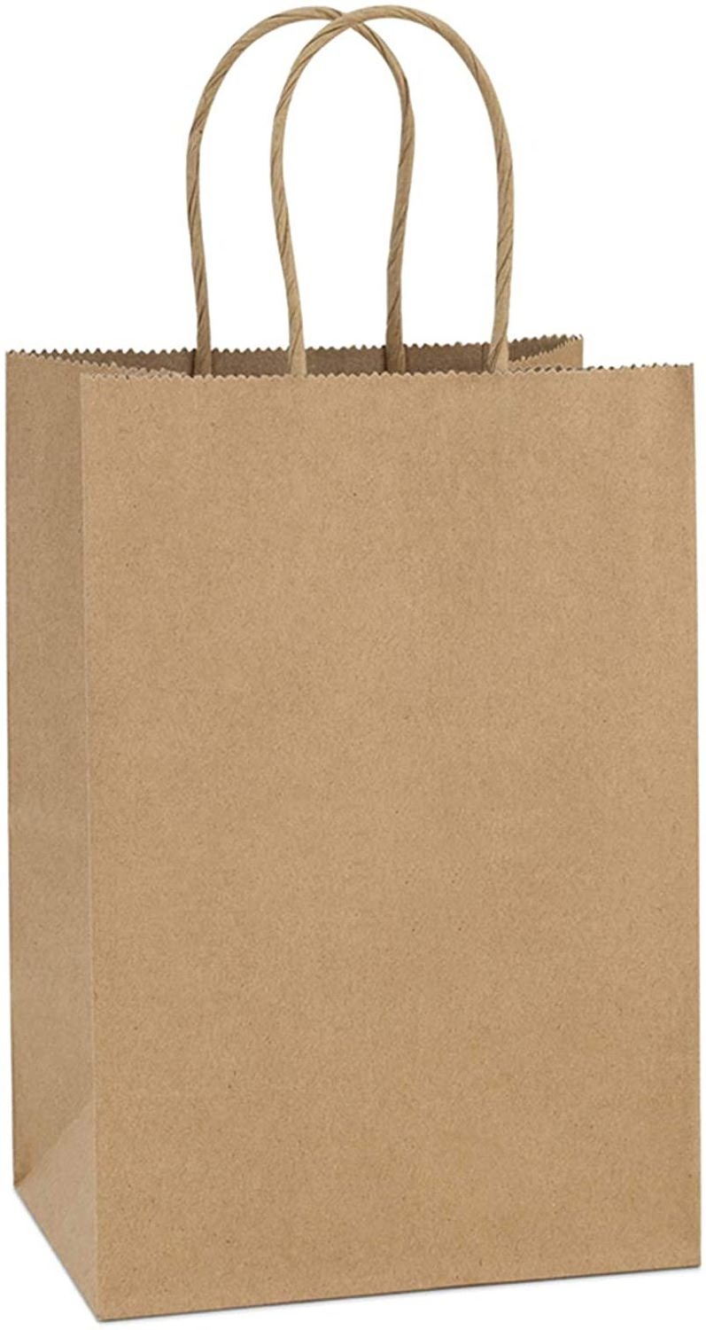 Brown Paper Bags with Handles Mixed Size deal for Gifts, Shopping, Boutique, Packaging, Merchandise, Grocery and Craft