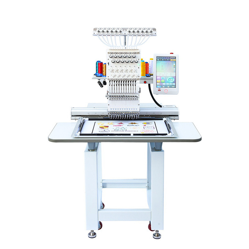 12 /15 Color Single Head Embroidery Machine Flat Hat T-shirt Apparel Embroidery Machine embroidery machine computerized