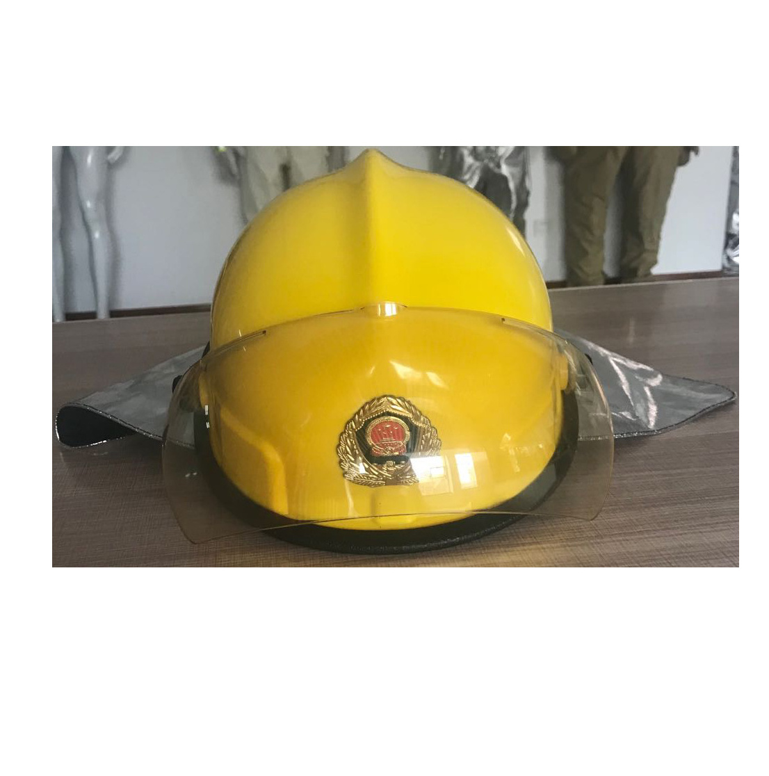 CE yellow flame retardant safety firefighting fire safety helmet