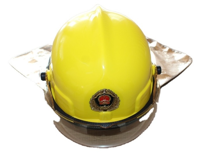 CE yellow flame retardant safety firefighting fire safety helmet