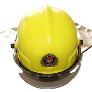 CE yellow flame retardant safety firefighting fire safety helmet